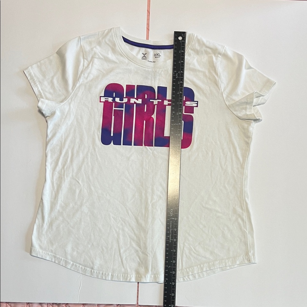 Xersion Girls Graphic Tee - White and Pink